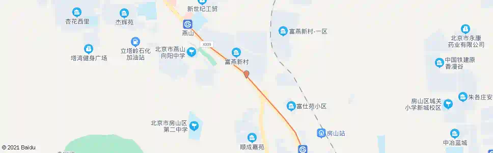 北京富燕新村_公交站地图_北京公交_妙搜公交查询2024