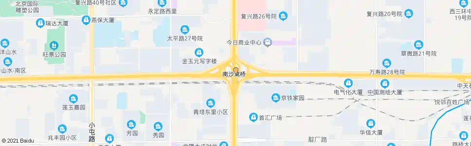 北京南沙窝桥(南行)_公交站地图_北京公交_妙搜公交查询2024