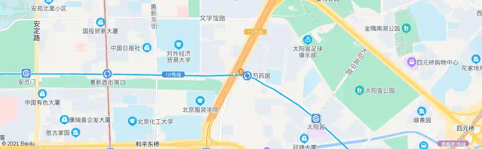 北京芍药居东_公交站地图_北京公交_妙搜公交查询2024