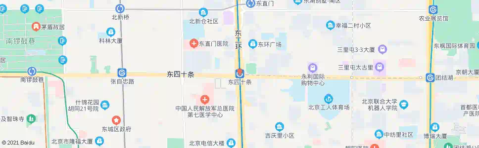 北京东四十条站_公交站地图_北京公交_妙搜公交查询2024