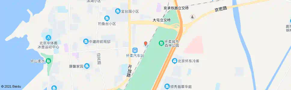 北京怀柔桥东_公交站地图_北京公交_妙搜公交查询2024