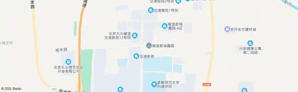 北京榆垡新城嘉园_公交站地图_北京公交_妙搜公交查询2024