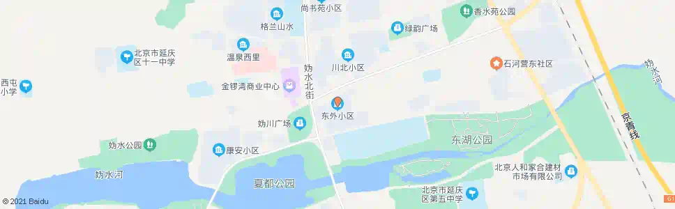 北京东外小区_公交站地图_北京公交_妙搜公交查询2024