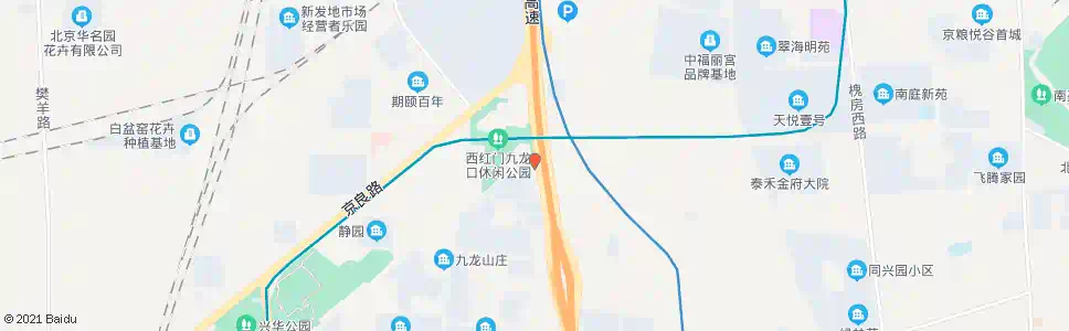 北京九龙山庄_公交站地图_北京公交_妙搜公交查询2024