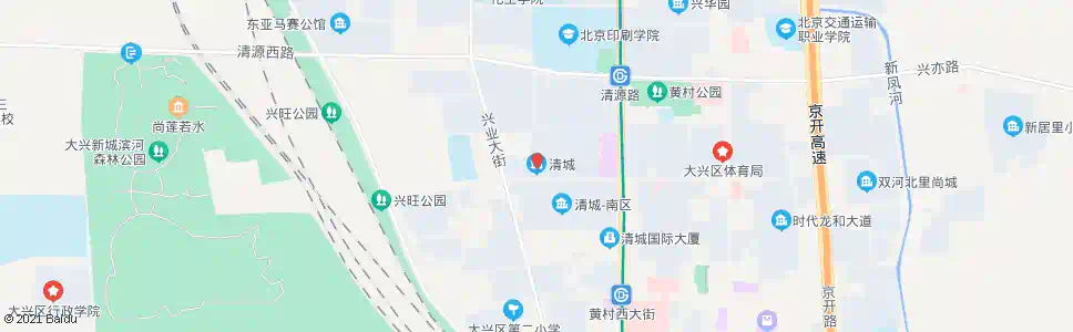 北京黄村清城_公交站地图_北京公交_妙搜公交查询2024