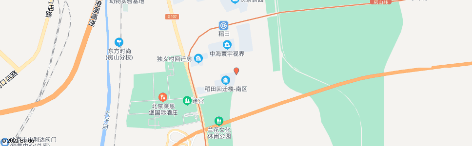 北京稻田一村_公交站地图_北京公交_妙搜公交查询2024