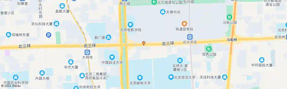 北京蓟门桥西(东行)_公交站地图_北京公交_妙搜公交查询2024