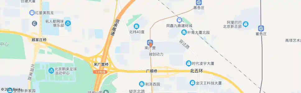 北京来广营路口南_公交站地图_北京公交_妙搜公交查询2024