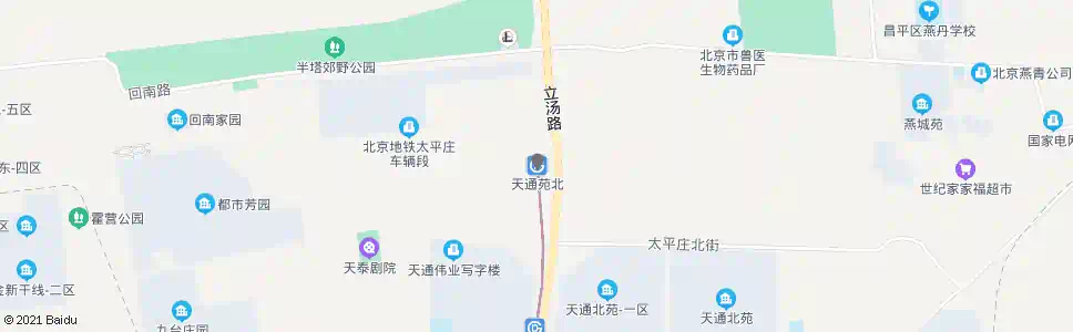 北京天通苑环岛北站_公交站地图_北京公交_妙搜公交查询2024