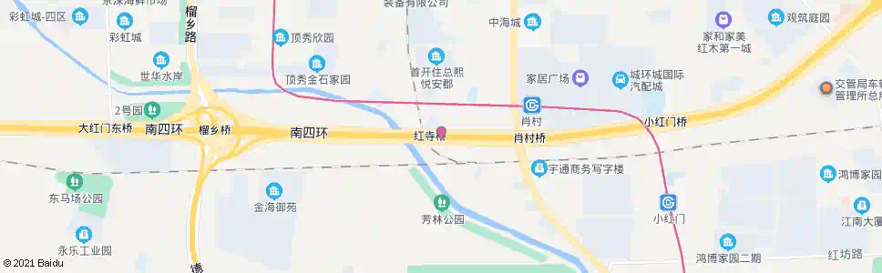 北京红寺一桥_公交站地图_北京公交_妙搜公交查询2024