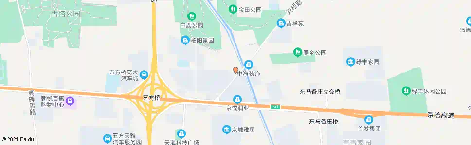 北京白鹿司东_公交站地图_北京公交_妙搜公交查询2024