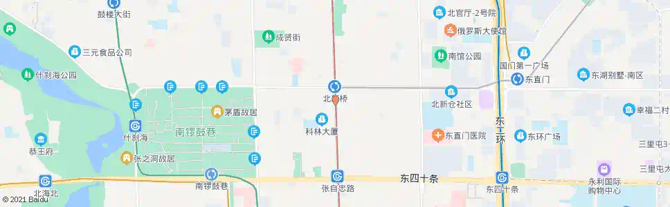 北京北新桥路口南_公交站地图_北京公交_妙搜公交查询2024