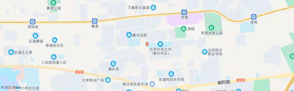 北京科技大学管庄校区_公交站地图_北京公交_妙搜公交查询2024