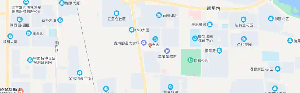 北京石园南区_公交站地图_北京公交_妙搜公交查询2024