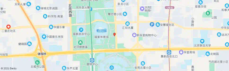 北京国家体育场东(鸟巢)_公交站地图_北京公交_妙搜公交查询2024