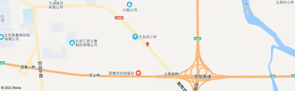 北京大灰店村_公交站地图_北京公交_妙搜公交查询2024