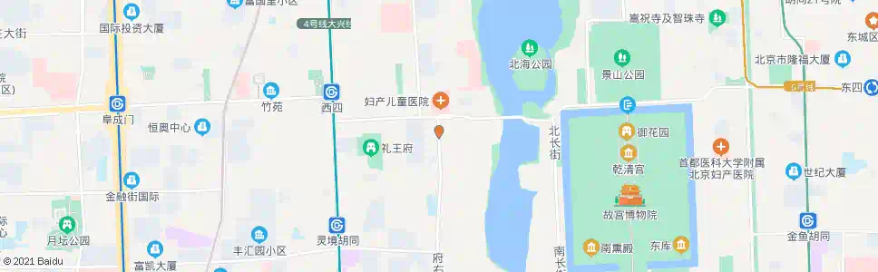 北京府右街_公交站地图_北京公交_妙搜公交查询2024