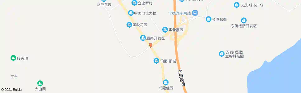 宁德后岗环岛_公交站地图_宁德公交_妙搜公交查询2024