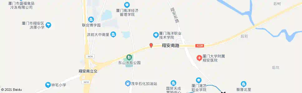 厦门海洋学院翔安校区南门_公交站地图_厦门公交_妙搜公交查询2024