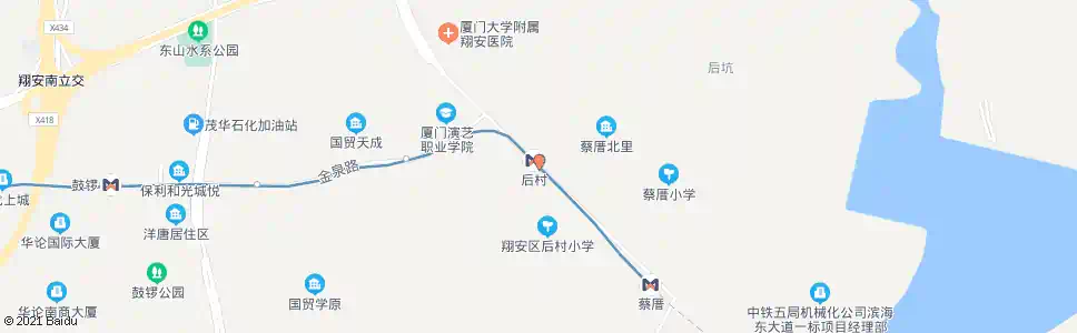 厦门后村_公交站地图_厦门公交_妙搜公交查询2024