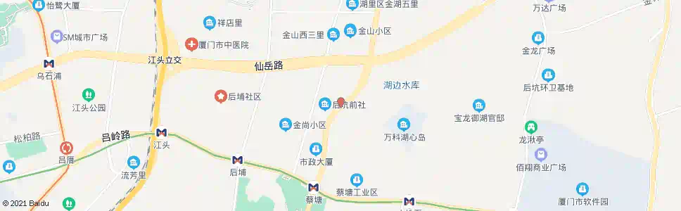 厦门侯卿_公交站地图_厦门公交_妙搜公交查询2024