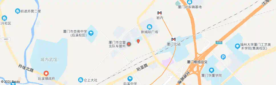 厦门车驾管东_公交站地图_厦门公交_妙搜公交查询2024