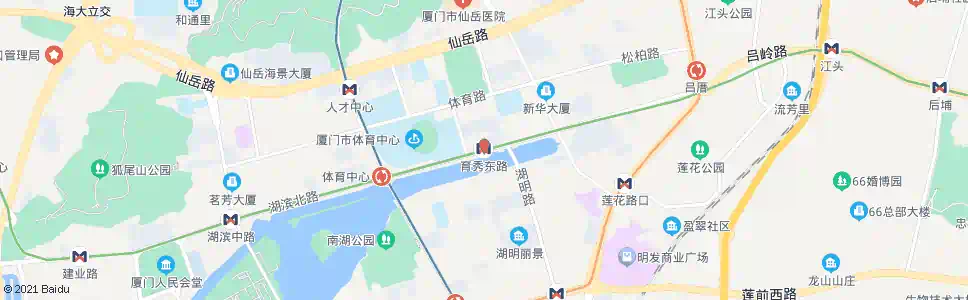 厦门体育东村_公交站地图_厦门公交_妙搜公交查询2024