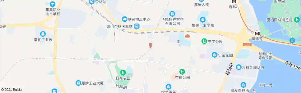 厦门杏北建行_公交站地图_厦门公交_妙搜公交查询2024