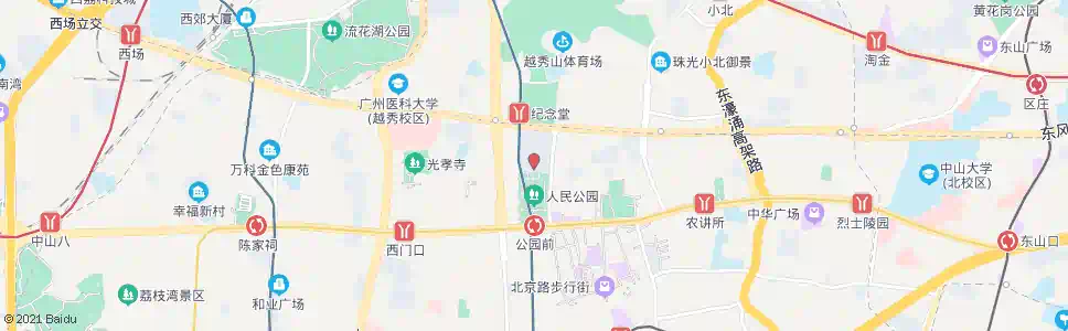 广州建设大道_公交站地图_广州公交_妙搜公交查询2024