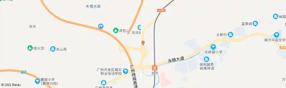 广州木摾水库_公交站地图_广州公交_妙搜公交查询2024