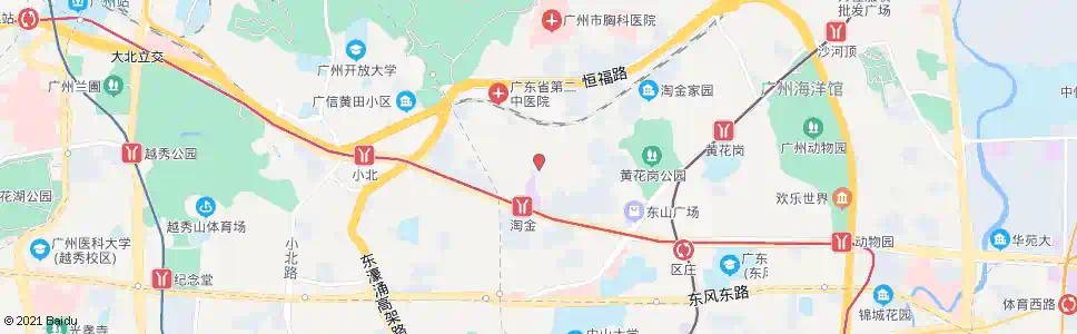 广州淘金路_公交站地图_广州公交_妙搜公交查询2024