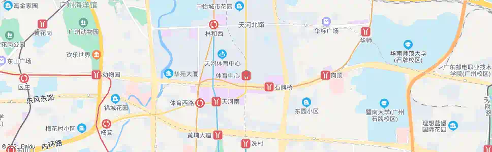 广州brt体育中心_公交站地图_广州公交_妙搜公交查询2024