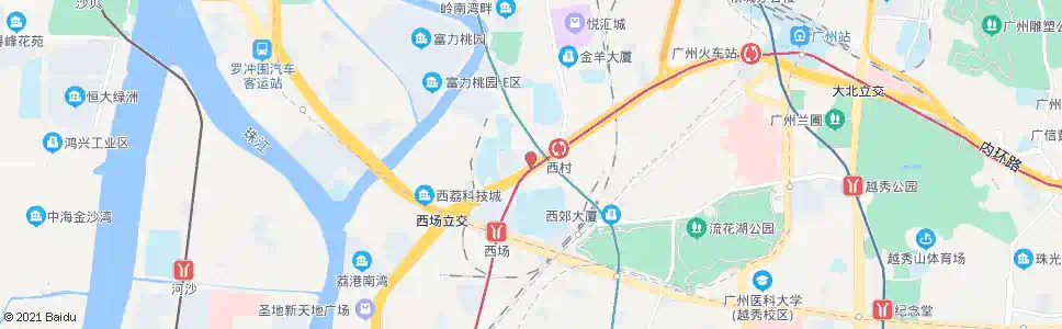 广州富力环市西苑(西村)_公交站地图_广州公交_妙搜公交查询2024