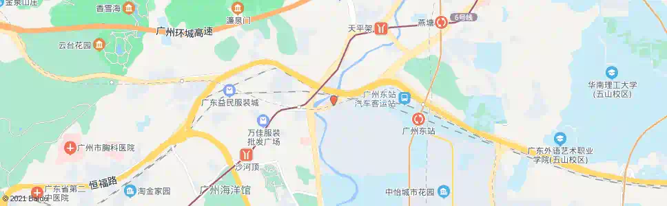 广州军体院_公交站地图_广州公交_妙搜公交查询2024