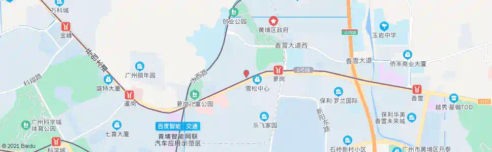 广州香雪山南_公交站地图_广州公交_妙搜公交查询2024