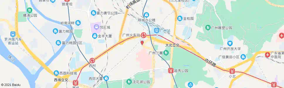 广州站南路_公交站地图_广州公交_妙搜公交查询2024