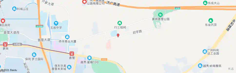 广州萝峰小学_公交站地图_广州公交_妙搜公交查询2024