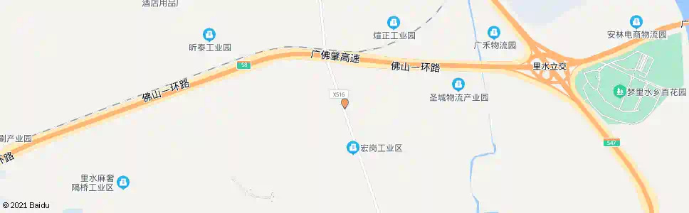 广州宏岗沥口村_公交站地图_广州公交_妙搜公交查询2024