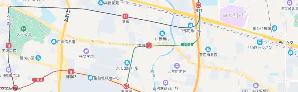 广州BRT车陂_公交站地图_广州公交_妙搜公交查询2024