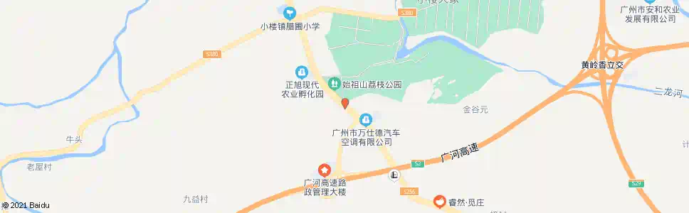 广州金谷园_公交站地图_广州公交_妙搜公交查询2024