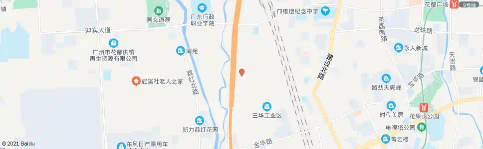 广州花都公汽临时上落站(中华华翠园新村)_公交站地图_广州公交_妙搜公交查询2024