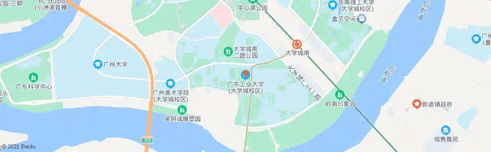 广州广工(大学城)_公交站地图_广州公交_妙搜公交查询2024