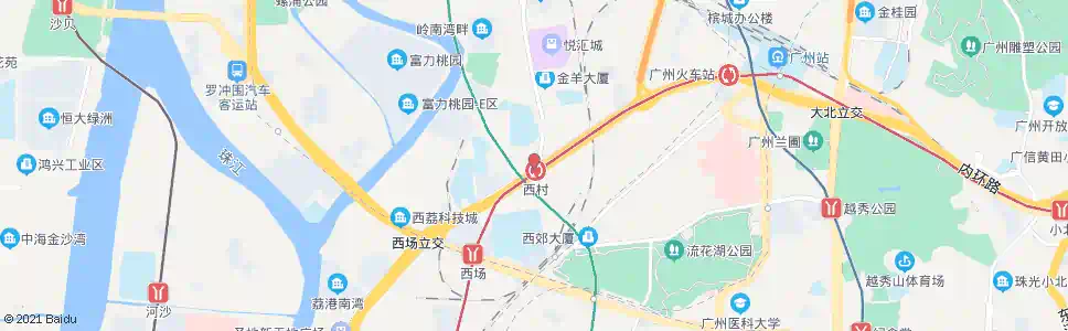 广州地铁西村站总站_公交站地图_广州公交_妙搜公交查询2024