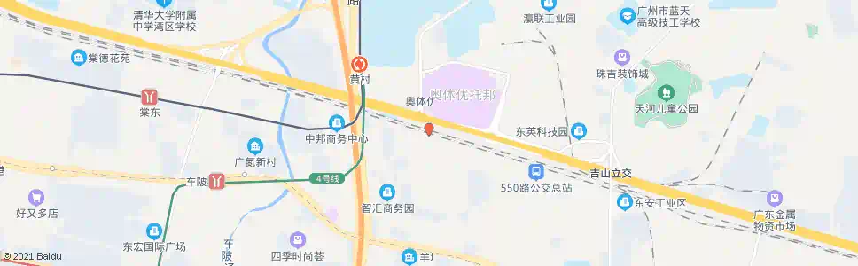 广州黄村北路_公交站地图_广州公交_妙搜公交查询2024