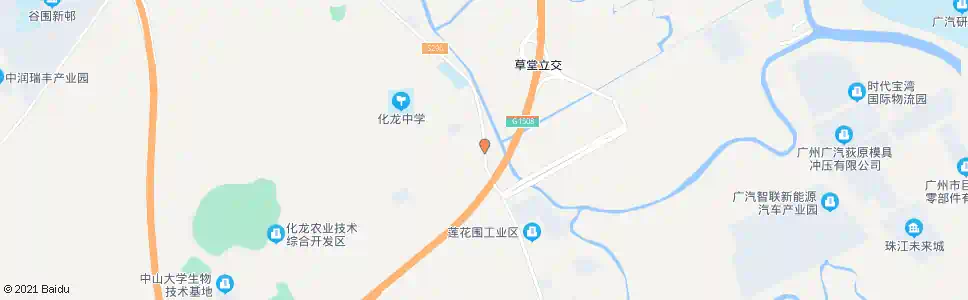 广州草堂村_公交站地图_广州公交_妙搜公交查询2024