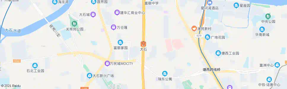 广州大石地铁站总站_公交站地图_广州公交_妙搜公交查询2024