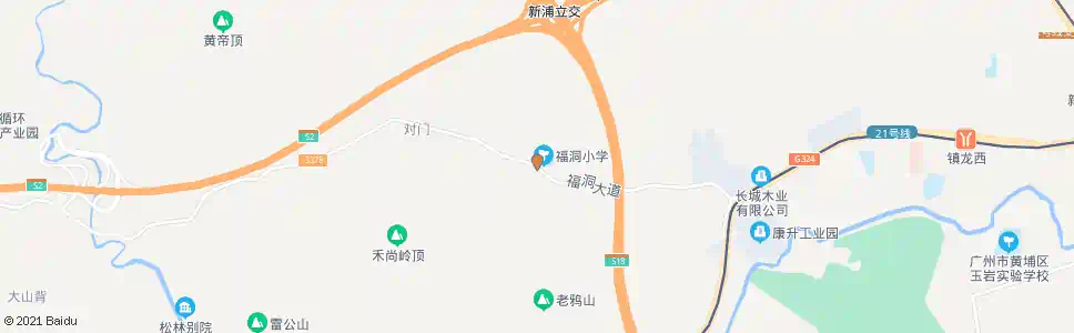 广州福洞小学_公交站地图_广州公交_妙搜公交查询2024