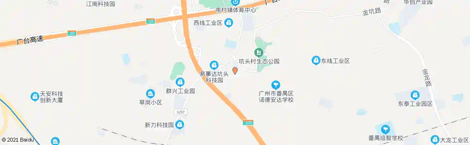 广州坑头市场_公交站地图_广州公交_妙搜公交查询2024