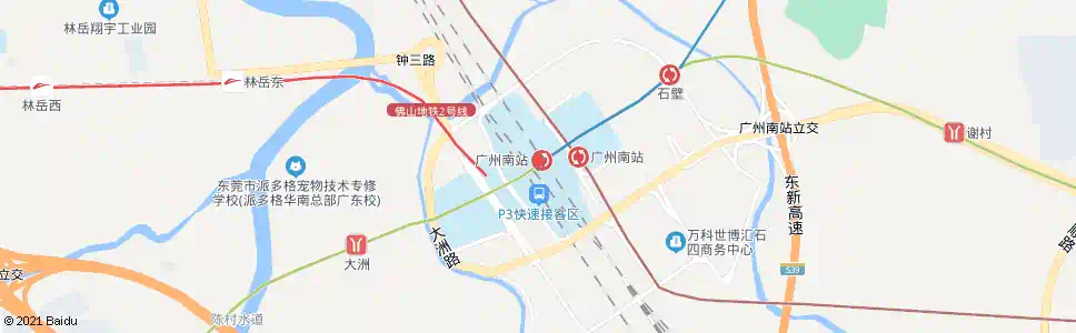 广州富南路南_公交站地图_广州公交_妙搜公交查询2024