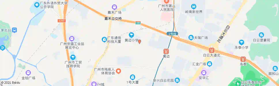 广州黄边北路中_公交站地图_广州公交_妙搜公交查询2024